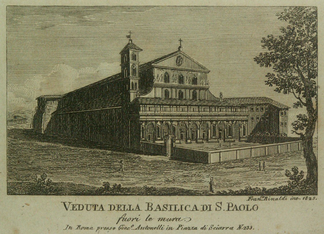 Print - Veduta della Basilica di S. Paolo fuori le mura. - Rinaldi